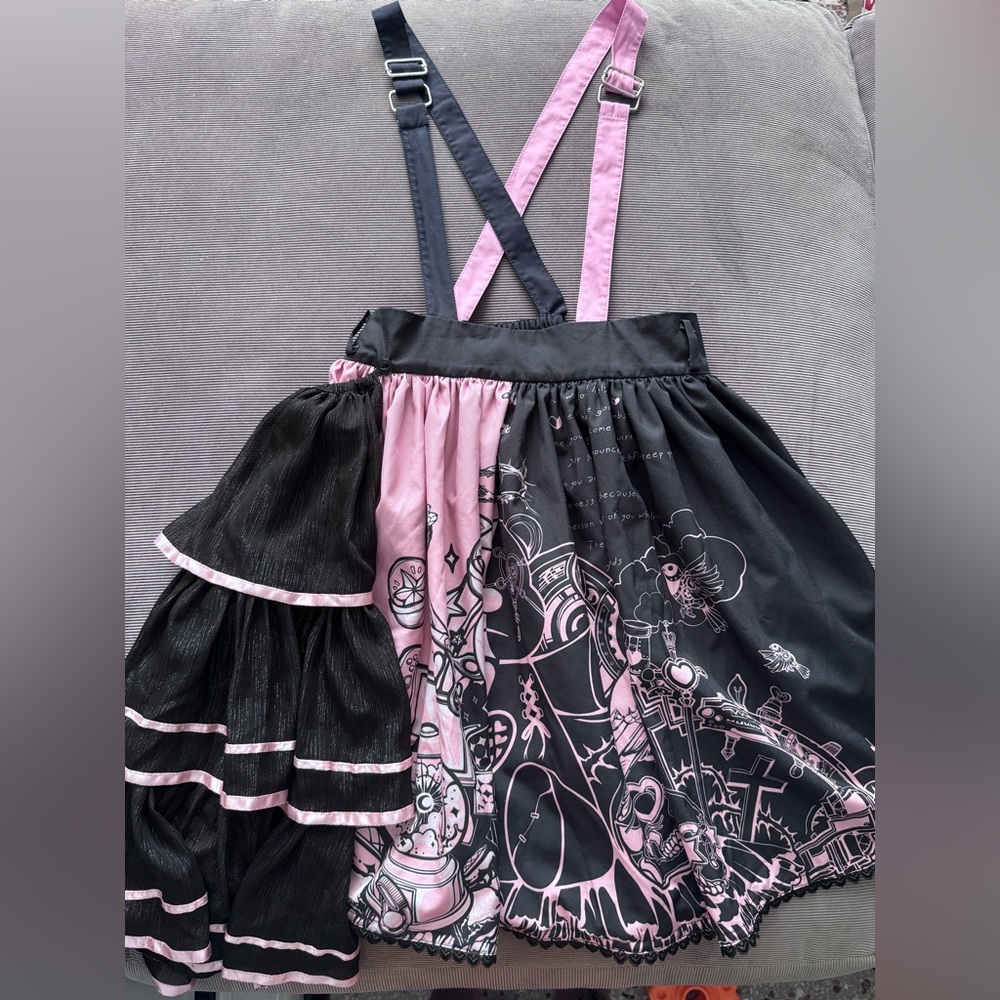 Goth punk strap skirt